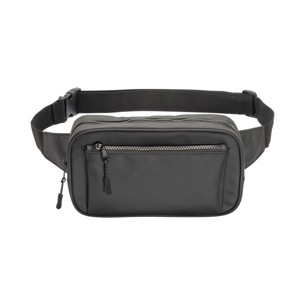 Water Resistant Polyester  Waistbag. Front Pocket With Zipper And Adjustable Belt