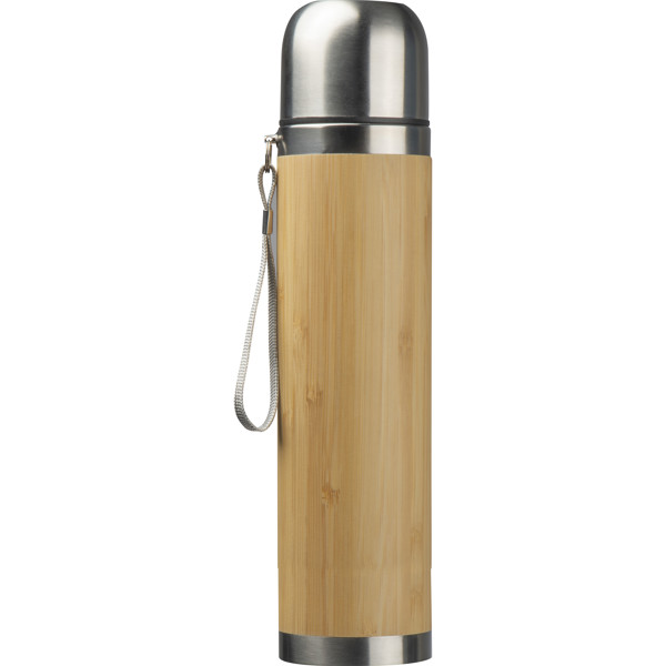 TIFFANY Termoska s bambusovým povrchom 450 ml - Beige