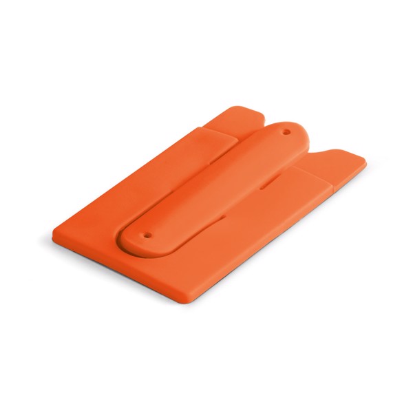 CARVER. Porte-cartes et porte-smartphone en silicone - Orange