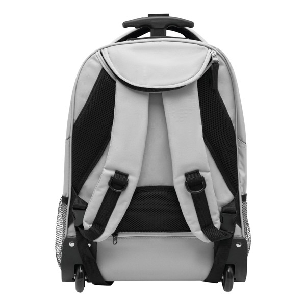 Trolley backpack, 600D polyester, laptop pocket - Grey