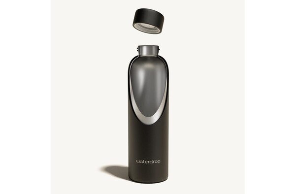 Waterdrop Stainless Steel Bottle with Steel Cap 600ml