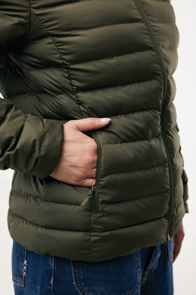 IQONIQ Maiko dámska prešívaná bunda z rec. polyesteru - Khaki / XL