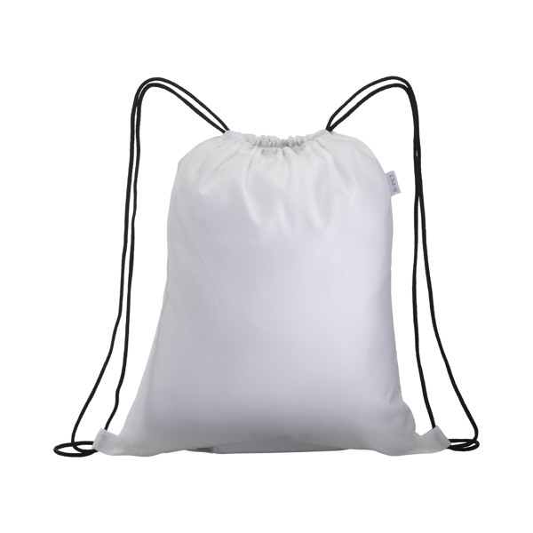 210T Rpet Drawstring Bag - White