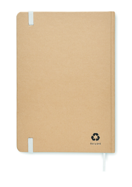 Beležnica Everwrite A5, ovitek iz recikliranega kartona - Bela