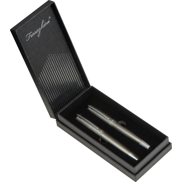 Ferraghini writing set matt GERARDO - Silvergrey