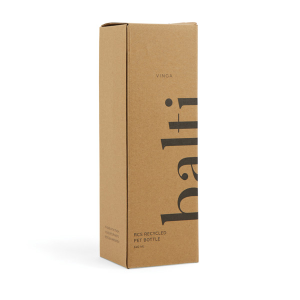VINGA Balti 600ml Flasche aus RCS recyceltem PET - Transparent