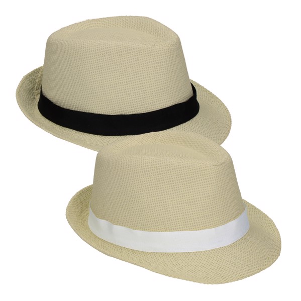 Chapeau Panama "Salvador" - Beige / Rouge