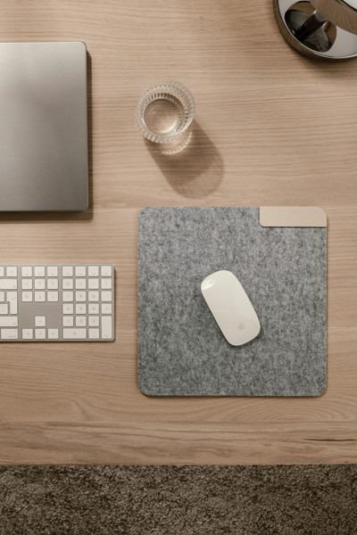 VINGA Albon GRS recycled felt mouse pad - Grey