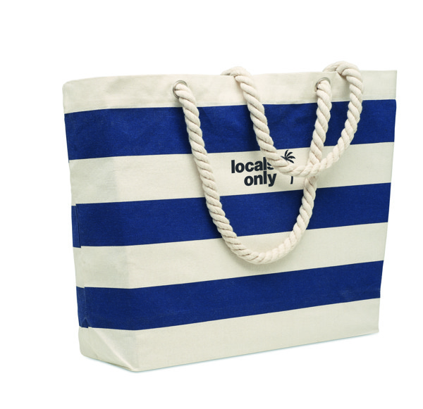 Borsa mare in cotone 220 gr/m² Heaven Stripe - Blu