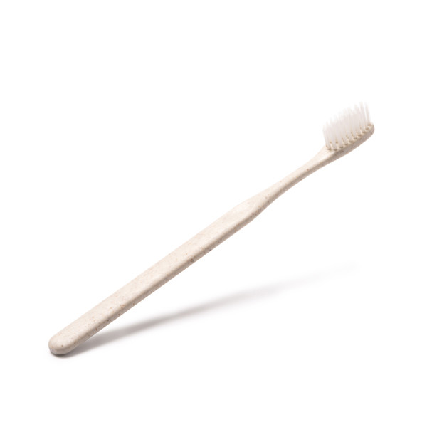 Personalised toothbrush made from wheat fibre with nylon bristles