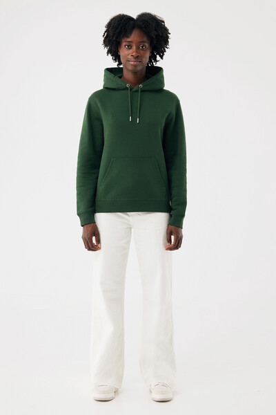 Mikina s kapucí IQONIQ Joshua z recyklované bavlny - Forest Green / XL