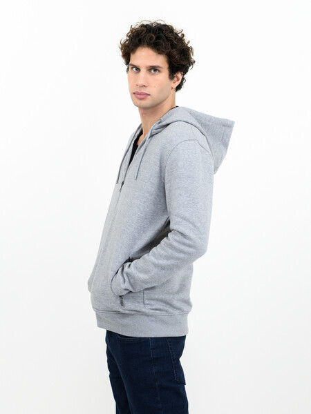 Harvest Westwood Zip Hoodie Grey Melange M