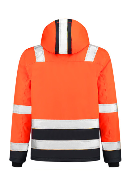 Pracovná bunda unisex Tricorp Midi Parka High Vis Bicolor - Fluorescenčná Oranžová / M