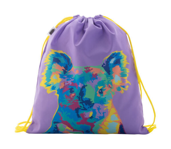 Sac piscine personnalisé pour enfants CreaDraw Kids RPET - Jaune / Blanc