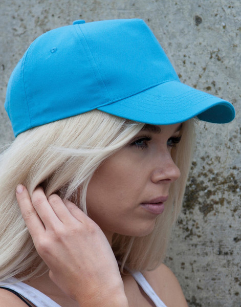 Boston 5-Panel Printers Cap - Aqua / ONE SIZE