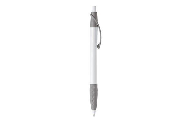 Cosmo ball pen rubber grip HC - White / Silver