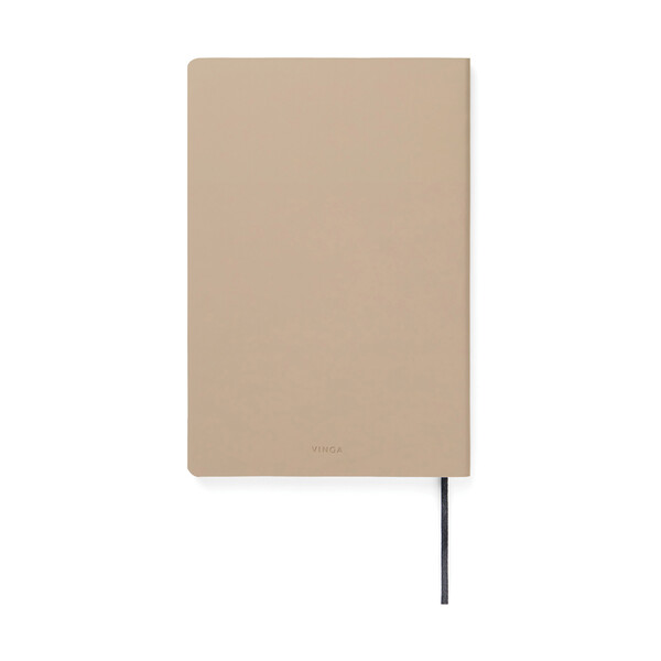 VINGA Baltimore RCS PU softcover notebook - Greige