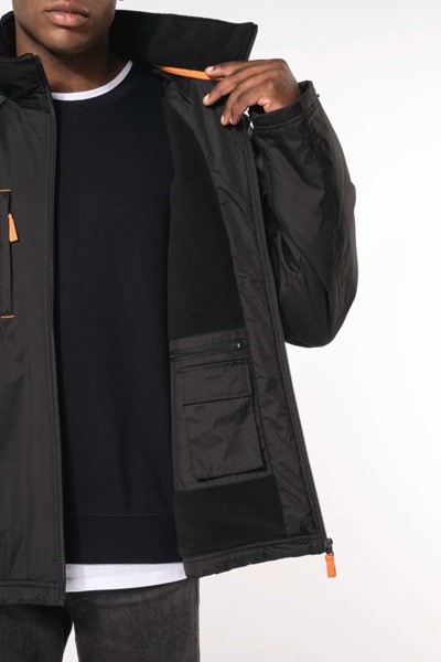 Jakna bluzon SCORE s odvojivim rukavima - Tamno Siva / Narančasta / 2XL