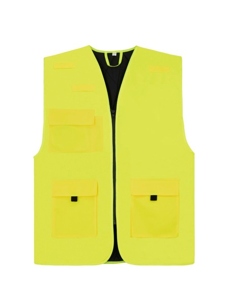 Padded Multifunctional Work Vest "Kiel" - Yellow / L