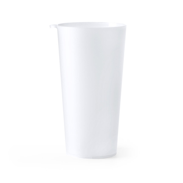 Personalised reusable polypropylene cup 400 ml with ring