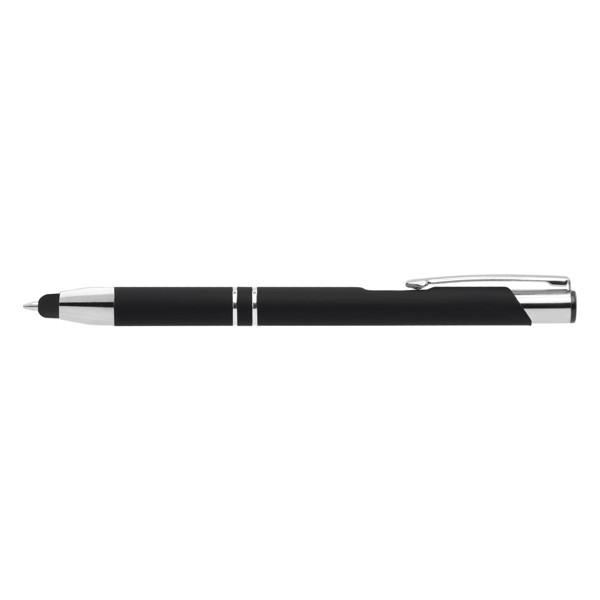 Crosby Metal Pen w/Bottom Stylus - Black / Laser