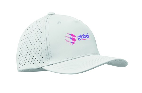 5 panel baseball cap 130 gr/m² Capo - White