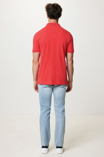 Iqoniq Yosemite recycled cotton pique polo - Luscious Red / L