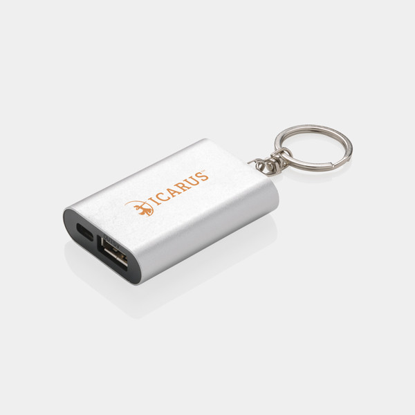 1.000 mAh keychain powerbank - Silver