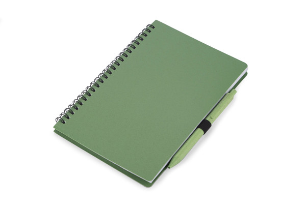 Notebook with pen TRESA A5 - green
