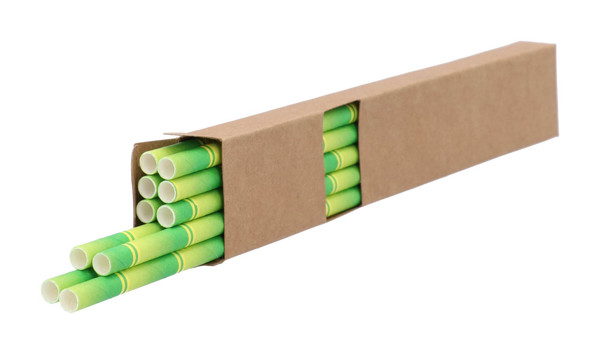 BamStraw straw set, 10 pc paper, kraft box
