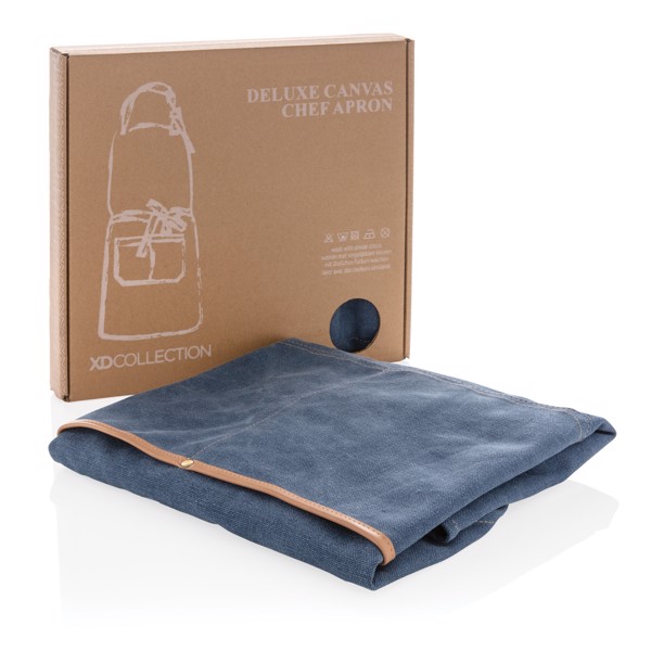 XD Collection chef apron canvas 16oz, 900x700mm - Blue