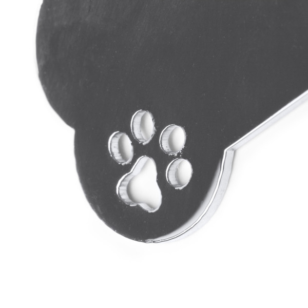 Llavero personalizado de metal con forma de hueso para mascotas