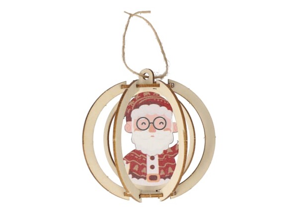 InSideOut Weihnachtsschmuck aus Holz 3er-Set - Natur