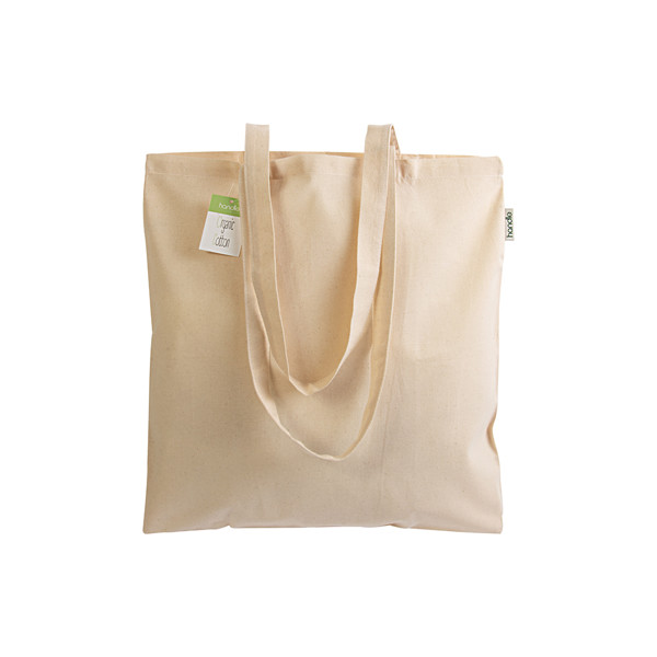 140 G/M2 Organic Cotton Shopping Bag, Long Handles