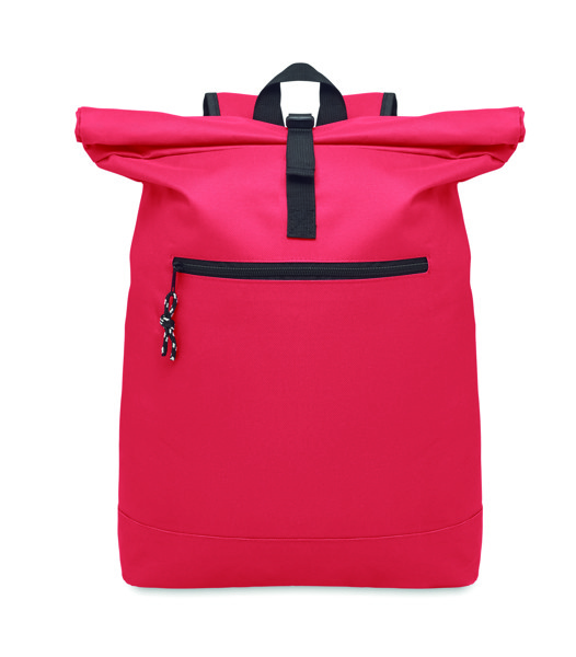 Zaino rolltop in poliestere Irea - Rosso