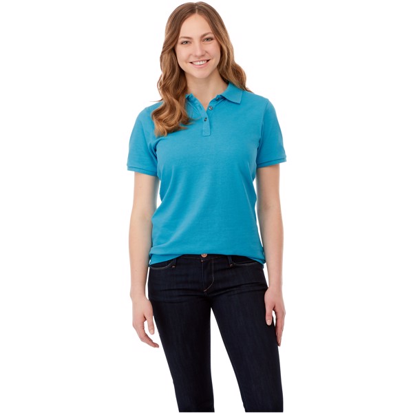 Beryl short sleeve women's organic recycled polo - Red / 2XL
