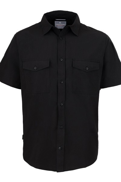 Craghoppers Men's Expert Kiwi Short Sleeved Shirt - BLACK - XL