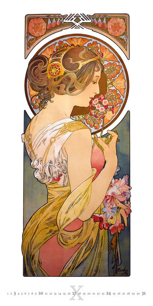 Nástěnný kalendář Alfons Mucha 2027
