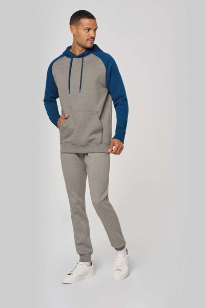 Dvobojna majica s kapuljačom za odrasle - Heather Grey / Navy / XS