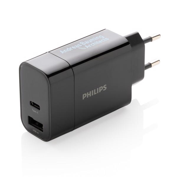 Chargeur Mural Philips, USB 30W Ultra Rapide