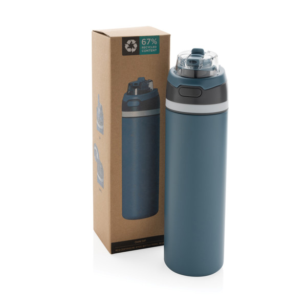 Uzavíratelná láhev Omni Sip 720ml z RCS recyklované oceli - Modrá