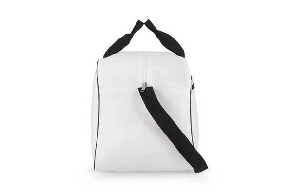 Sac de sport et de voyage en R-PET 600D, 48 x 25 x 28 cm, 30 litres - Blanc / Noir