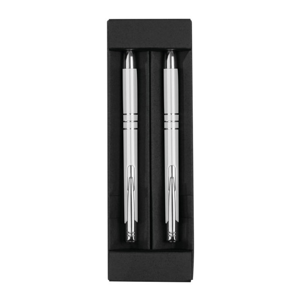 Metal Writing Set Claremont - White