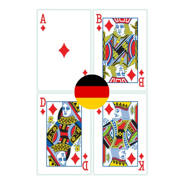 54 Playing cards, your design on 1 side - Standard box / German