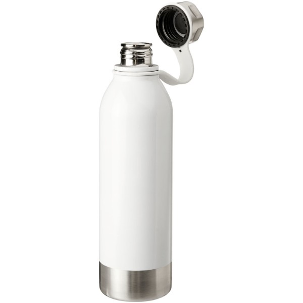 Perth 740 ml stainless steel sport bottle - White
