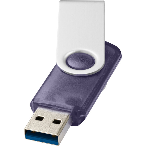 Clé USB 3.0 Rotate translucide - Bleu / 32GB