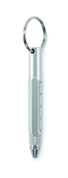 Schlüsselring Kugelschreiber Twen - Mattsilber