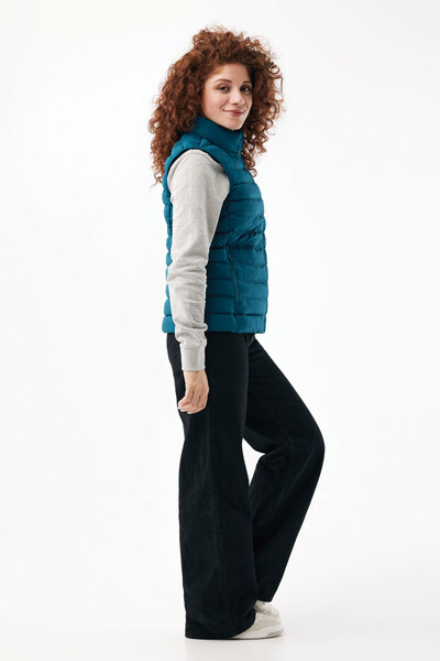 Dámská vesta IQONIQ Meru z recykl. polyesteru - Dark Teal / XL