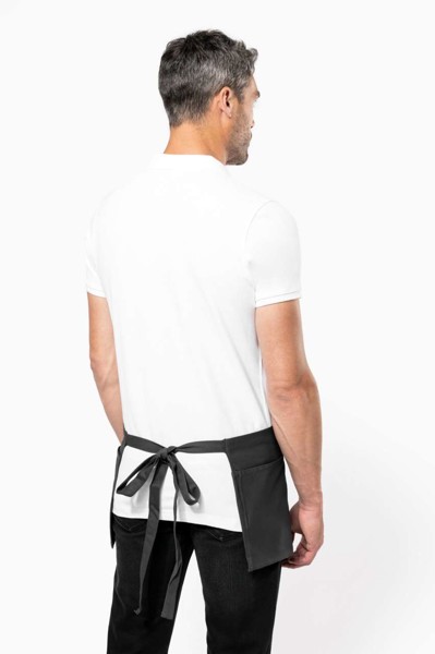 Cotton Short Apron - White