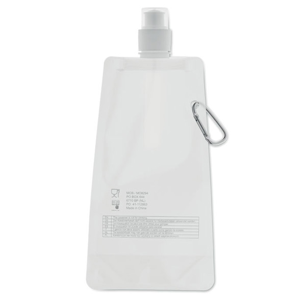 Gates foldable sport bottle PET 480 ml - White